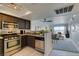 Modern kitchen with stainless appliances, stylish countertops, and open layout at 8070 W Russell Rd # 2026, Las Vegas, NV 89113