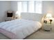 Bright bedroom featuring a plush white bed, side tables with lamps, and a comfortable chair at 8139 Retriever Ave, Las Vegas, NV 89147