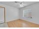 Bright bedroom featuring light, airy space with a large window and ceiling fan at , Henderson, NV 89011