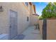 Enclosed patio features secure gate, seating, and direct access to parking at , Henderson, NV 89011