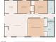 Floor plan showcasing the layout of the home including kitchen, bedrooms, and living room at 1440 Summer Glow Ave, Henderson, NV 89012