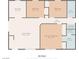 Floor plan showcasing the layout of the home including kitchen, bedrooms, and living room at 1440 Summer Glow Ave, Henderson, NV 89012