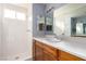 Bathroom features a shower stall and ample vanity cabinet space at 1727 Cherokee Ln, Las Vegas, NV 89169