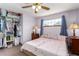 Bedroom with storage and open closet space for organized living at 1727 Cherokee Ln, Las Vegas, NV 89169