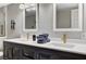 Bathroom featuring dual sinks, sleek faucets, and ample counter space at 1940 Canterbury Dr, Las Vegas, NV 89119