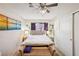 Bedroom boasts bright natural light and contemporary decor at 2460 Old Forge Ln # 48, Las Vegas, NV 89121