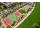 Aerial view of the community's well-maintained basketball courts providing recreational opportunities at 2871 Tanager Hill St, Henderson, NV 89044