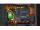 Aerial shot showcases a luxury home with solar panels, a refreshing pool, and inviting outdoor space at 2901 Josephine Dr, Henderson, NV 89044