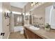 Bathroom featuring a shower, toilet, and vanity with a sink and neutral color palette at 2901 Josephine Dr, Henderson, NV 89044