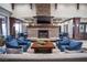 Luxurious clubhouse lobby featuring a stone fireplace and comfortable seating areas at 2901 Josephine Dr, Henderson, NV 89044