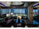 Contemporary living room offering city views, marble flooring, comfortable seating, and sleek modern design at 4575 Dean Martin Dr # 1909, Las Vegas, NV 89103
