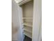 A linen closet with white walls and multiple shelves at 4808 Everman Dr, Las Vegas, NV 89122