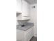 Kitchen showcasing white cabinetry and granite countertop detail, offering a clean design at 4808 Everman Dr, Las Vegas, NV 89122