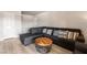 Comfortable living room with a large sectional couch, stylish decor, and ample seating at 5020 Indian River Dr # 424, Las Vegas, NV 89103