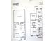 Detailed floor plan showcasing the layout of the home, including bedrooms, kitchen, and garage at 6104 Aster Garden St # 129, North Las Vegas, NV 89081