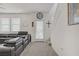 Welcoming entryway with a staircase and views of the living space at 664 Foam Flower Ln, Henderson, NV 89015