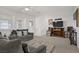 Open living room with comfortable seating, lots of natural light, and modern decor, creating an inviting and stylish space at 664 Foam Flower Ln, Henderson, NV 89015