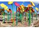Colorful playground area features bright flower decorations and interesting activity structures at 1014 Solemn Cactus Ave, North Las Vegas, NV 89031