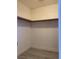 Walk-in closet with wood trim, shelving, and wood-look flooring at 10238 Missouri Meadows St, Las Vegas, NV 89183