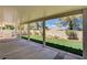 Covered patio that overlooks the backyard with artificial turf at 1574 Livingston Dr, Henderson, NV 89012