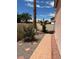 Backyard with stone accents and well placed tropical palm tree at 1853 Citroen St, Las Vegas, NV 89142
