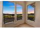 Balcony view featuring decorative columns and railing, offering a serene outdoor space at 20 Via Visione # 105, Henderson, NV 89011