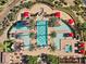 Resort-style pool with multiple pools, cabanas, and lush landscaping at 20 Via Visione # 105, Henderson, NV 89011