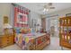 Comfortable bedroom with colorful quilt, bunk beds, and cozy furnishings, perfect for  at 2257 Lauren Dr, Las Vegas, NV 89134