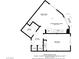 Detailed floor plan showing a one bedroom layout with dimensions for the living room, kitchen, and bath at 29 Montelago Blvd # 213, Henderson, NV 89011