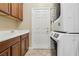 The laundry room features modern appliances, a sink, and wooden cabinets at 4042 Keefe Falls Ct, North Las Vegas, NV 89085