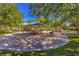 Park area featuring picnic tables, a playground, and a grill for community enjoyment and outdoor dining at 4042 Keefe Falls Ct, North Las Vegas, NV 89085
