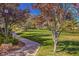 The community has a walking path through the green space for exercise and enjoying the outdoors at 4042 Keefe Falls Ct, North Las Vegas, NV 89085