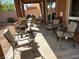 Relaxing outdoor space with plush seating and garden decor at 530 Calahonda Ct, Las Vegas, NV 89138