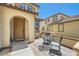 Inviting front porch featuring a cozy seating area, perfect for enjoying the outdoors at 5920 Big Horn View St, North Las Vegas, NV 89031