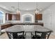 Bright kitchen with granite countertops, pendant lighting, and ample cabinet space at 9742 Toad Hollow St, Las Vegas, NV 89141