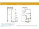Floor plan showing two stories, 3 bedrooms, 2 bathrooms, living room, kitchen, and 2-car tandem garage at 12107 Frost Lime Rd # 1, Las Vegas, NV 89183
