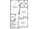 Second-story floor plan with primary bedroom, two additional bedrooms, and laundry room at 12107 Frost Lime Rd # 1, Las Vegas, NV 89183