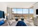 Bedroom with mountain views, modern decor, and stylish furnishings at 13 Rockstream Dr, Henderson, NV 89012