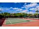 Well-maintained tennis courts ready for play, set in a community with lush landscaping at 1353 Volturno Way, Henderson, NV 89052