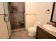 Bathroom featuring tiled walk-in shower, offering a luxurious and stylish bathing experience at 1467 Hialeah Dr # C, Las Vegas, NV 89119