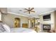 Spacious main bedroom boasts a fireplace, TV, and access to a spa-like bathroom at 2008 Winter Wind St, Las Vegas, NV 89134