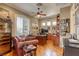 Office space with hardwood floors, and large built in desk at 2008 Winter Wind St, Las Vegas, NV 89134