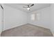 Bedroom with ceiling fan, and sliding door closet at 2156 Eagle Sticks Dr, Henderson, NV 89012