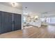 Inviting entryway featuring double doors, modern lighting, and an open floor plan at 2581 Terrytown Ave, Henderson, NV 89052