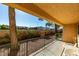 Outdoor patio area with decorative iron fence, providing a cozy and private outdoor living space at 2851 S Valley View Blvd # 1161, Las Vegas, NV 89102