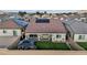 Aerial view of backyard showcasing a covered patio, gazebo, and a lush lawn at 6325 Gambetta St, Las Vegas, NV 89115