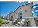 Cozy porch with outdoor seating, plants, and charming exterior details, enhancing curb appeal at 6325 Gambetta St, Las Vegas, NV 89115