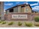 Sky Pointe community signage in front of the desert-landscaped condominium complex at 6868 Sky Pointe Dr # 1089, Las Vegas, NV 89131