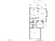 Detailed floor plan showcasing the layout of the first floor, including the kitchen, dining room, and living spaces at 7013 Bisoni St, Las Vegas, NV 89149