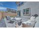 Comfortable outdoor patio area with stylish furniture and well-maintained pavers, great for entertaining at 764 Aurora Vale Pl, Henderson, NV 89011